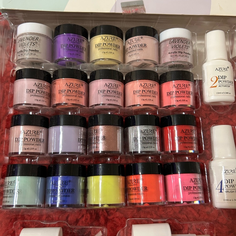 Pink and Purple Nail Tools Set for Manicure